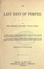 Cover of: last days of Pompeii ; Harold, the last of the Saxon kings