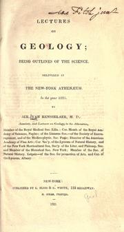 Cover of: Lectures on geology by Jeremiah Van Rensselaer