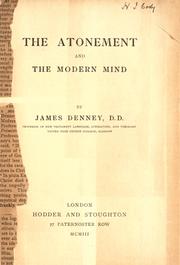 Cover of: The atonement and the modern mind by James Denney