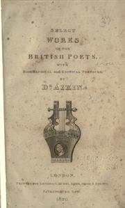 Cover of: Select works of the British poets by John Aikin
