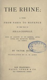 Cover of: The Rhine by Victor Hugo, Victor Hugo