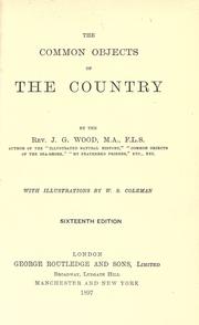 Cover of: comon objects of the country.