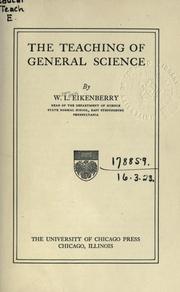 Cover of: The teaching of general science