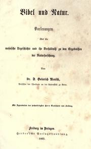 Cover of: Bibel und Natur by F. H. Reusch