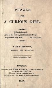 Cover of: A puzzle for a curious girl. by S. W., S. W.