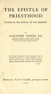 The epistle of priesthood by Alexander Nairne