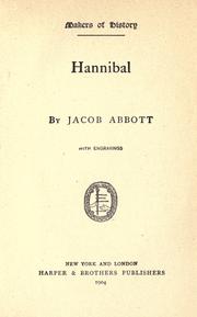 Cover of: Hannibal by Jacob Abbott