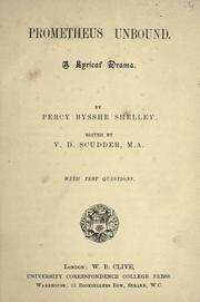 Cover of: Prometheus unbound by Percy Bysshe Shelley