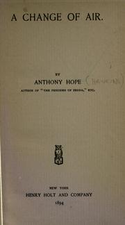 Cover of: A change of air by Anthony Hope