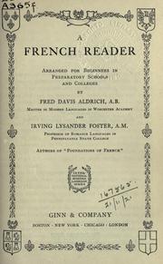 Cover of: A French reader by Fred Davis Aldrich