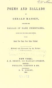 Cover of: Poems and ballads by Gerald Massey