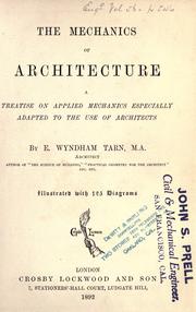 Cover of: The mechanics of architecture