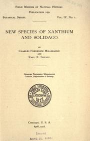 Cover of: New species of Xanthium and Solidago. by Charles Frederick Millspaugh
