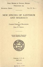 New species of Xanthium and Solidago by Charles Frederick Millspaugh