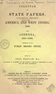 Cover of: Colonial Records.  Calendar of State Papers, Colonial by Public Record Office