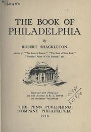 Cover of: The Book of Philadelphia by Shackleton, Robert