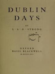 Cover of: Dublin days