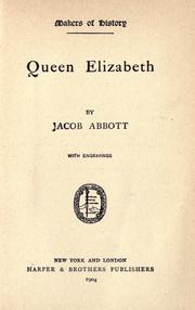 Cover of: Queen Elizabeth by Jacob Abbott