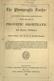 Cover of: The phonographic teacher by Isaac Pitman