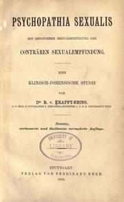 Cover of: Psychopathia sexualis by Richard von Krafft-Ebing