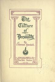 Cover of: The culture of personality