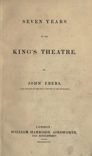 Cover of: Seven years of the King's Theatre.