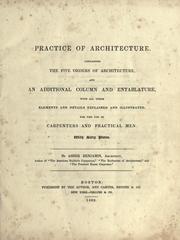 Cover of: Practice of architecture