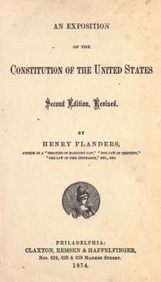 Cover of: An exposition of the Constitution of the United States