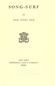 Cover of Song surf by Cale Young Rice