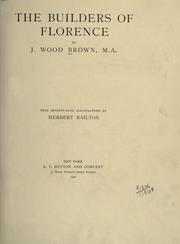 Cover of: The builders of Florence