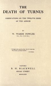 Cover of: The death of Turnus by W. Warde Fowler