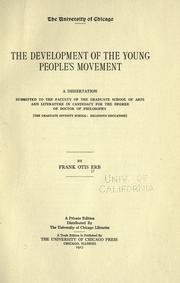 Cover of: The development of the young people's movement by Frank Otis Erb