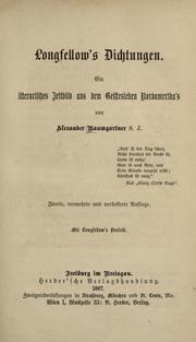 Cover of: Longfellow's Dichtungen.: Ein literarisches Zeitbild aus dem Geistesleben Nordamerika's