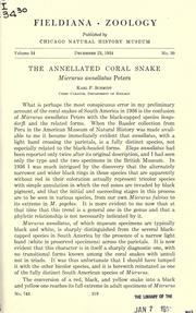 Cover of: The annellated coral snake: Micrurus annellatus Peters