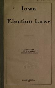 Cover of: Iowa election laws.