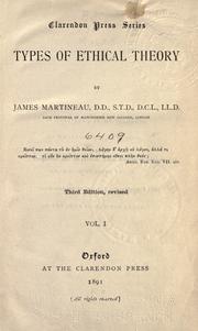 Cover of: Types of ethical theory by James Martineau