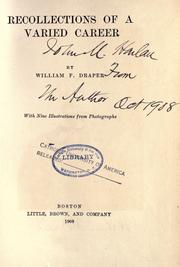 Cover of: Recollections of a varied career by William F. Draper