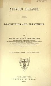 Cover of: Nervous diseases by Allan McLane Hamilton, Allan McLane Hamilton