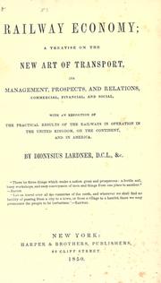 Cover of: Railway economy by Dionysius Lardner