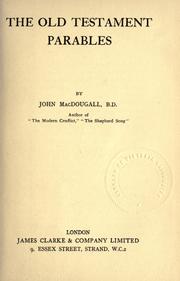 The Old Testament parables by MacDougall, John