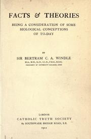 Cover of: Facts & theories by Windle, Bertram Coghill Alan Sir