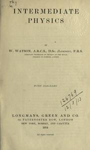 Front cover of Intermediate physics by Unknown