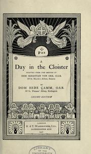 Cover of: A day in the cloister by Sebastian von Oer