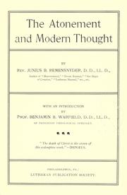 Cover of: Atonement and Modern Thought