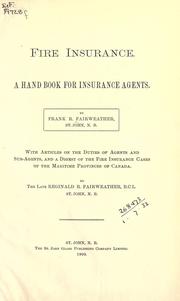 Fire insurance by Frank R. Fairweather