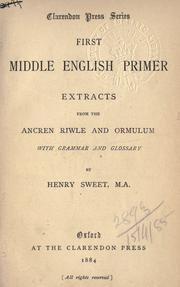 Cover of: First Middle English primer by Henry Sweet