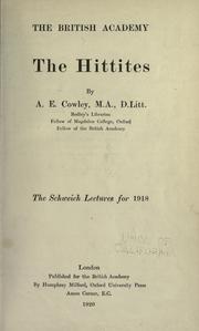 Cover of: The Hittites by Arthur Ernest Cowley