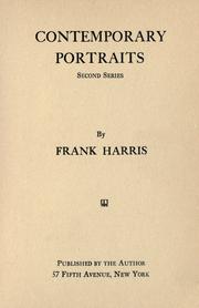 Cover of Contemporary portraits.