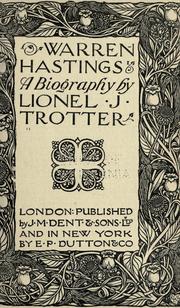 Cover of: Warren Hastings by Lionel J. Trotter