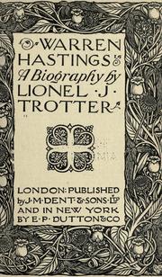 Cover of: Warren Hastings by Lionel J. Trotter, Lionel J. Trotter